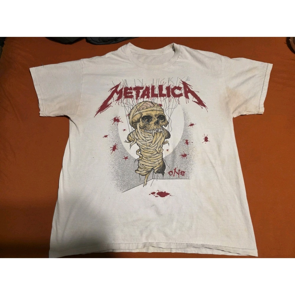 Metallica Landmine T-Shirt Vintage Style Graphic Tee Men's L Distressed